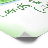 水彩プリンセスカエル赤ちゃんシャワーカード&ギフト ポスター (角)