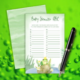 水彩プリンセスカエル赤ちゃんシャワーABCゲーム
