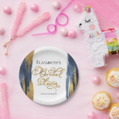 水彩プリンセスシャワー紙皿 | アブストラクト ペーパープレート (パーティー)