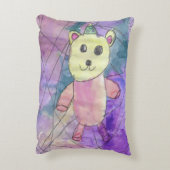 水彩プリンセスベア子供部屋デコール アクセントクッション (裏面(縦))
