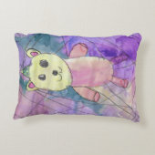 水彩プリンセスベア子供部屋デコール アクセントクッション (裏面)