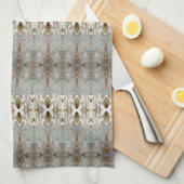 水彩プリント模様 キッチンタオル (四つ折り)