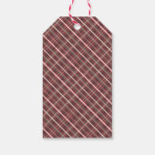 水彩プレッピーなチェック柄のテディベアベビーシャワー ギフトタグ (裏面)