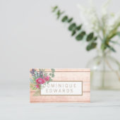 水彩プロテアフローラ素朴 名刺 (スタンド正面)