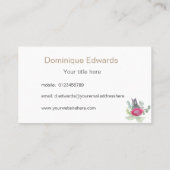 水彩プロテアフローラ素朴 名刺 (裏面)