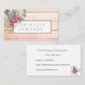 水彩プロテアフローラ素朴 名刺 (正面/裏面)