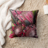 水彩プロテアブーケ屋外枕 クッション (ブランケット)