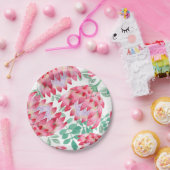 水彩プロテア ペーパープレート (パーティー)