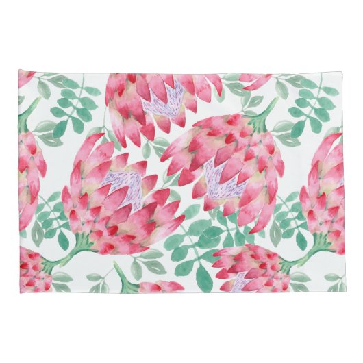 水彩プロテア 枕カバー (裏面-右)