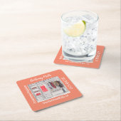 水彩プロフェッショナルオーガナイザーモダンスクエア スクエアペーパーコースター (インサイチュ)