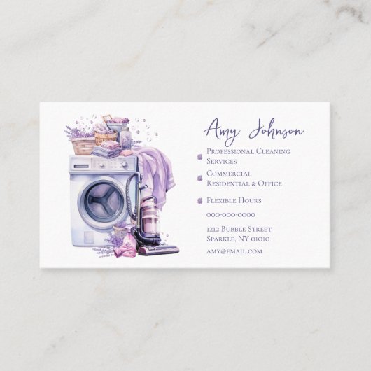 水彩プロフェッショナル洗浄 名刺 (正面)