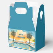 水彩プール夏のパーティー フェイバーボックス (オープン)