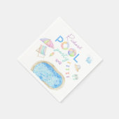 水彩プール誕生日パーティープールスイミング スタンダードカクテルナプキン (角)