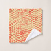 水彩ヘビプリント バスタオルセット (ウォッシュタオル)