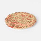 水彩ヘビプリント ペーパープレート (アングル)