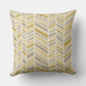 水彩ヘリンボーン、バタースコッチ、マスタード、タン クッション (裏面)