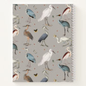 水彩ヘロンバードエグレモノグラムのト自然 ノートブック (裏面)