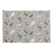 水彩ヘロン鳥エグレ自然模様 枕カバー (裏面-右)