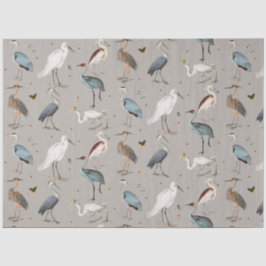 水彩ヘロン鳥エグレ自然模様 薄葉紙