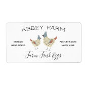 水彩ヘンファーム生卵カートンラベル ラベル (正面)