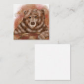 水彩ベアフェイク金ゴールド |ノートカード ノートカード (正面/裏面)