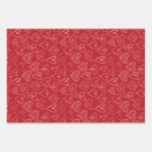 水彩ベアーバレンタインデーのセット3 ラッピングペーパーシート (正面3)