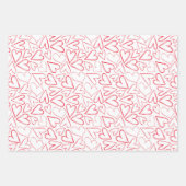 水彩ベアーバレンタインデーのセット3 ラッピングペーパーシート (正面2)