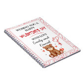 水彩ベアーバレンタインデーパーソナライズされた ノートブック (右側)