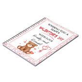 水彩ベアーバレンタインデーパーソナライズされた ノートブック (左側)