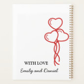 水彩ベアーバレンタインデーパーソナライズされた プランナー手帳 (裏面)