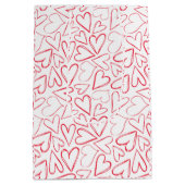 水彩ベアーバレンタインデー ミディアムペーパーバッグ (裏面)