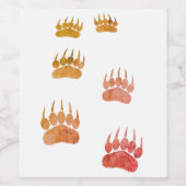 水彩ベアーポープリント ワインラベル (シングルラベル)