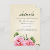 水彩ベゴニアス結婚フローラ詳細 エンクロージャーカード (正面/裏面)