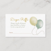 水彩ベビーおもちゃおむつラッフル エンクロージャーカード (正面)