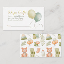 水彩ベビーおもちゃおむつラッフル エンクロージャーカード