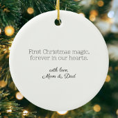 水彩ベビーの初めてのクリスマス名Red 素朴 セラミックオーナメント