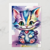 水彩ベビーアリスin Wonderland Greeting Card シーズンカード (正面/裏面)