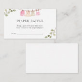 水彩ベビーウェア | Boho Girおむつラッフル エンクロージャーカード (正面/裏面)