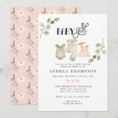 水彩ベビーウェア Boho Girl Baby Shower | Boho Girl 招待状 (正面/裏面)