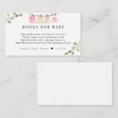 水彩ベビーウェア Boho Girl Booksベビー エンクロージャーカード (正面/裏面)