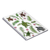 水彩ベビーウミガメのフレンズ模様 ノートブック (右側)