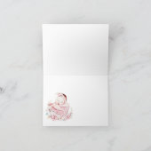 水彩ベビーガールサンキューカード サンキューカード (内部)