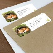 水彩ベビーキツネベビーシャワー住所 シール