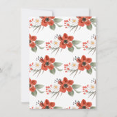 水彩ベビーキツネリース誕生日パーティー 招待状 (裏面)