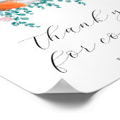 水彩ベビーキツネ – Thank you 来 for Poster ポスター (角)