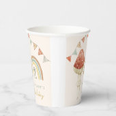 水彩ベビーキノコ玩具ベビー誕生日 紙コップ (右)