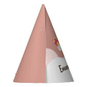 水彩ベビーキラフェサファリツインズ誕生日 パーティーハット (裏面)