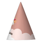 水彩ベビーキラフェサファリツインズ誕生日 パーティーハット (正面)