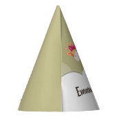 水彩ベビーキラフェサファリツインズ誕生日 パーティーハット (裏面)