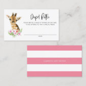 水彩ベビーキリンフローラおむつラッフルカード 名刺 (正面/裏面)